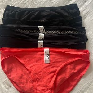 6 pairs of cotton bikini panties